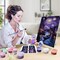 Paint by Numbers Kit for Adults with Frame, Starry Night Paint by Numbers with Easel, DIY Town River Boat Paint by Numbers Landscape for Home Wall Decor